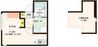 ハーモニーテラス南花畑【2階】の間取り