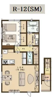 ユーソニアン・三仏生Aの間取り