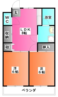 第二中北ビル【1階】の間取り