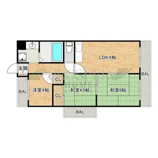 サンリッツ巽【1階】の間取り