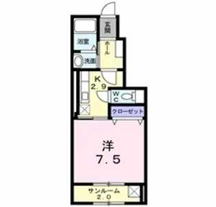 新潟県新発田市中曽根町2【アパート】の間取り