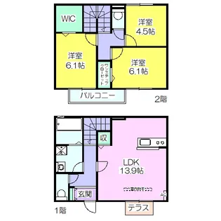 福島県郡山市山根町【一戸建】の間取り