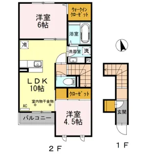 神奈川県相模原市緑区東橋本4【アパート】の間取り