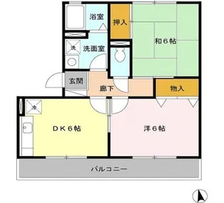 サニーコート【2階】の間取り