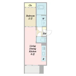 1LDKの間取り画像