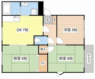 滋賀県彦根市中藪町【アパート】の間取り