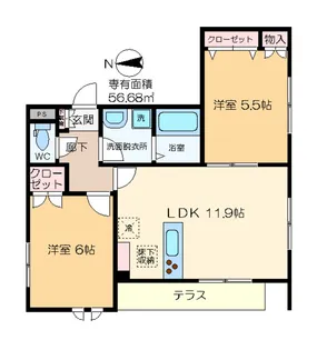 Ange C【1階】の間取り