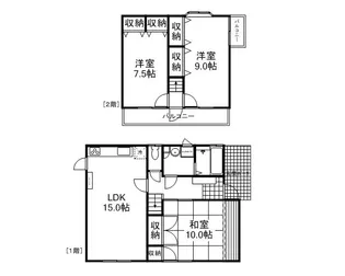 岡山県岡山市南区浜野4【一戸建】の間取り