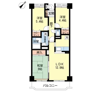 グレースコート志村【5階】の間取り