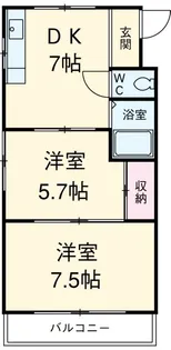 エポック城【2階】の間取り