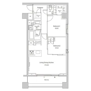東京都目黒区下目黒1【マンション】の間取り