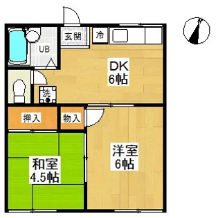 シャレー原宿B棟【1階】の間取り
