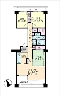 ベイシティ浦安【10階】の間取り