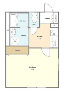 東川フラッツ【1階】の間取り