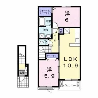 ラピス ラズリ【2階】の間取り