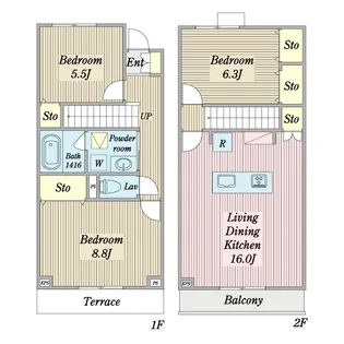千葉県成田市並木町【一戸建】の間取り