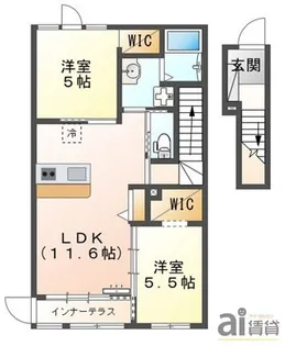 東京都清瀬市中里3【アパート】の間取り