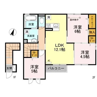 ブルームーン【2階】の間取り