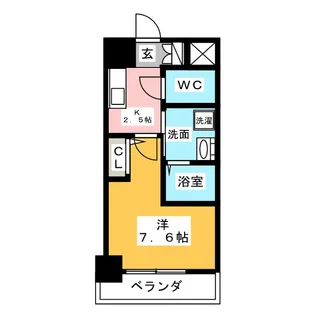 パルティール新栄【9階】の間取り
