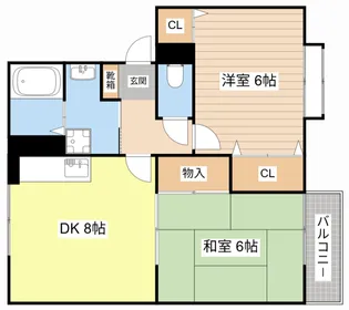 滋賀県守山市二町町【アパート】の間取り