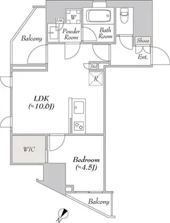 ルミーク北品川【6階】の間取り