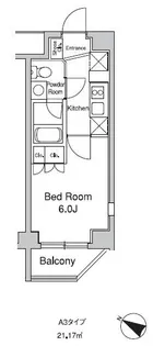 プラウドフラット目黒行人坂【7階】の間取り