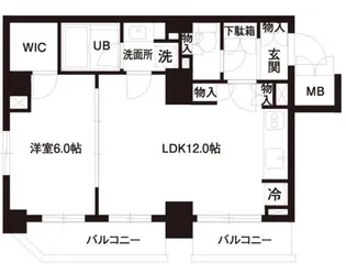 東京都港区高輪1【マンション】の間取り