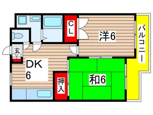 エクセレンス黒砂【2階】の間取り