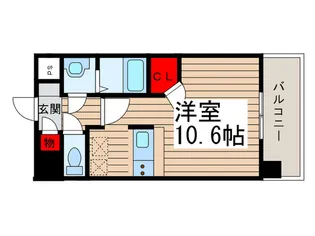 ウィッシュ・スクエア・イースト【3階】の間取り