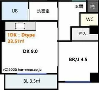 ヴィザージュ菊水【2階】の間取り