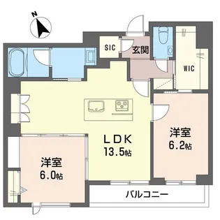 ルシオル【2階】の間取り
