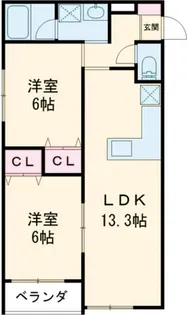 イーストピュア・パレス【1階】の間取り