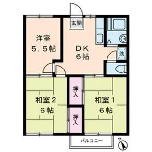 ウエスト立川【2階】の間取り