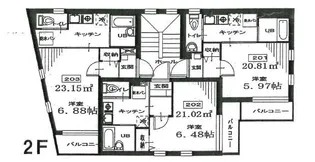 Sコート高輪【2階】の間取り