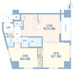 プレサンス本駒込アカデミア【10階】の間取り