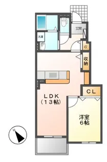 アヴニール B・C【1階】の間取り