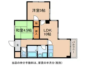 ガーデンスクエア瀬田【5階】の間取り