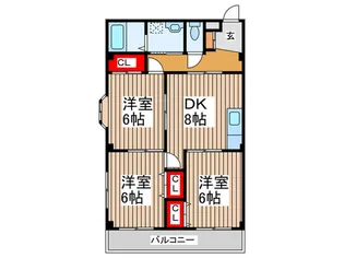 エスポワ-ルツツミ【1階】の間取り