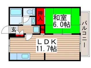 ビ-ラインA【1階】の間取り