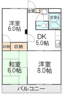 カジュアルプラザB【3階】の間取り