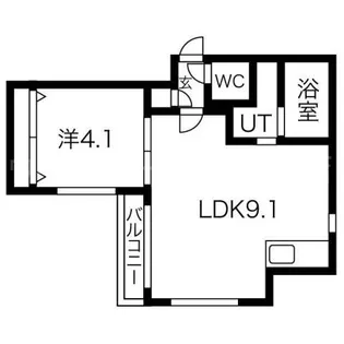 ル・コリドール南郷【3階】の間取り