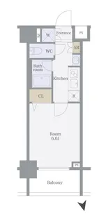 スカイコート蒲田ガーデン【10階】の間取り