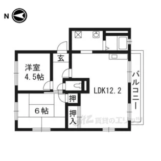 パルファンドKOGA【1階】の間取り