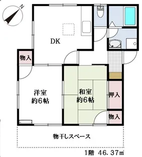 シャトルB【1階】の間取り