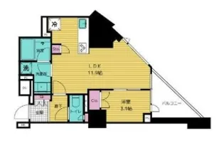 サンウッド広尾【4階】の間取り