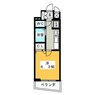 プレサンス大須観音駅前サクシード【7階】の間取り