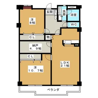 プレディアスタイル旭丘【5階】の間取り