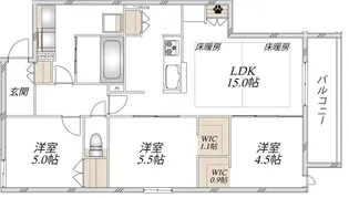 ウエスト・ノワール【2階】の間取り
