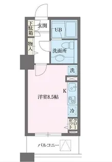 ドゥーエ横浜駅前【8階】の間取り