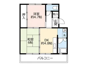 UR寝屋川【2階】の間取り